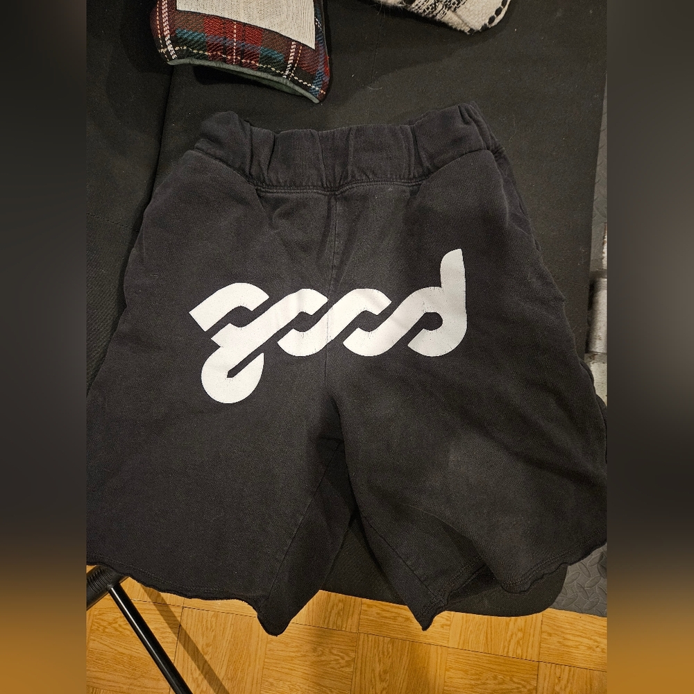 Men's Black Graphic Athletic Shorts